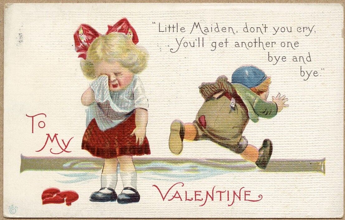 Valentines Day Break Up Poem Postcard
