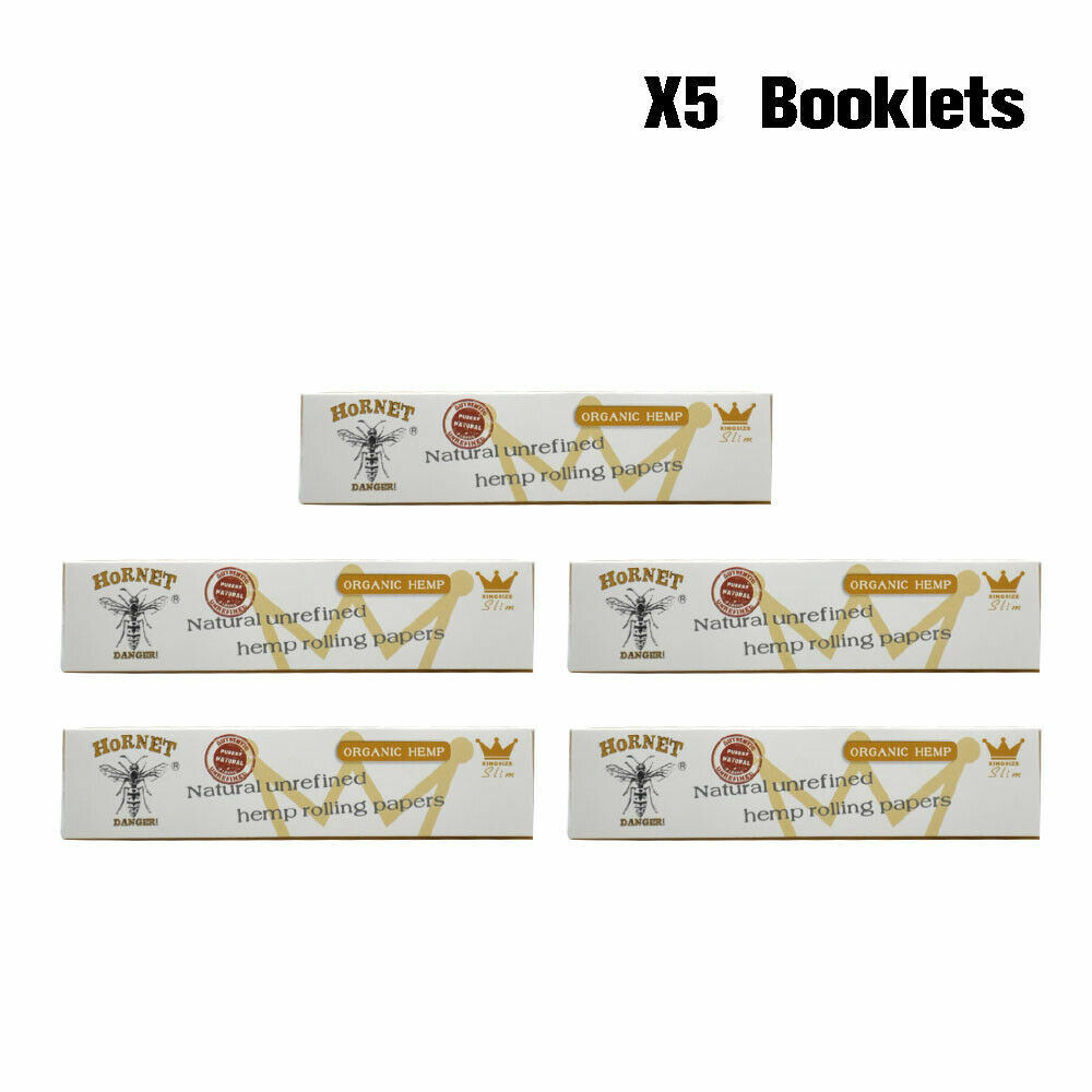 10 Booklets White Hornet King Size Natural Smoking Cigarette Rolling Paper