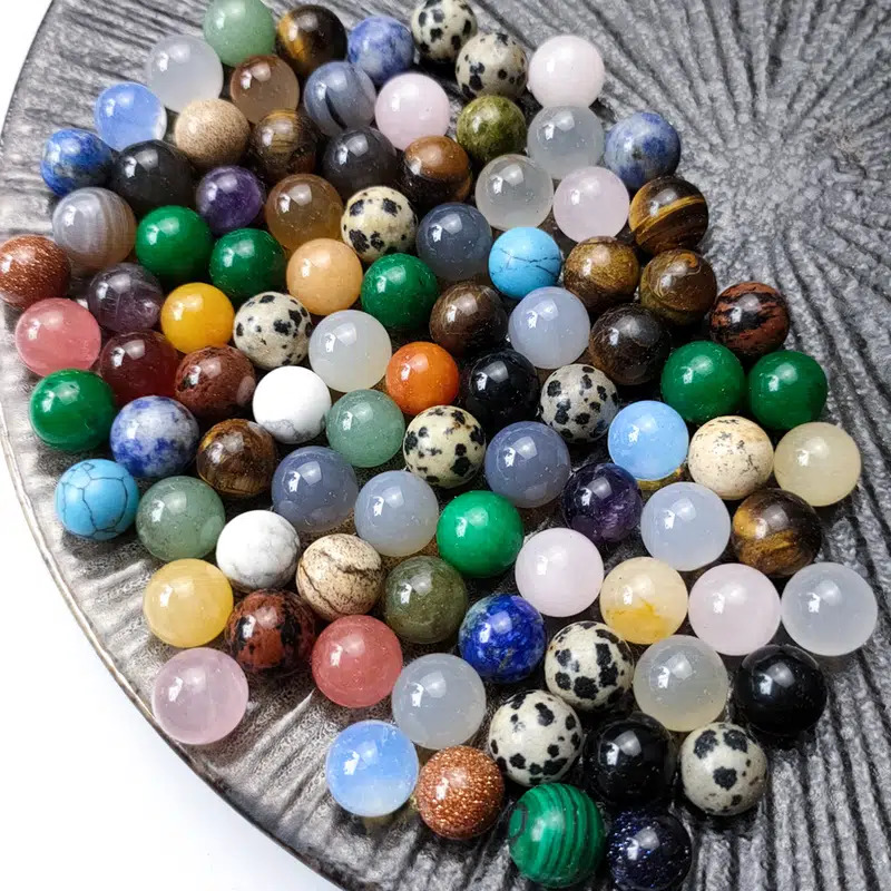 10/30 Pcs Wholesale Mixed Natural Ball Quartz Crystal Sphere Reiki Healing Beads