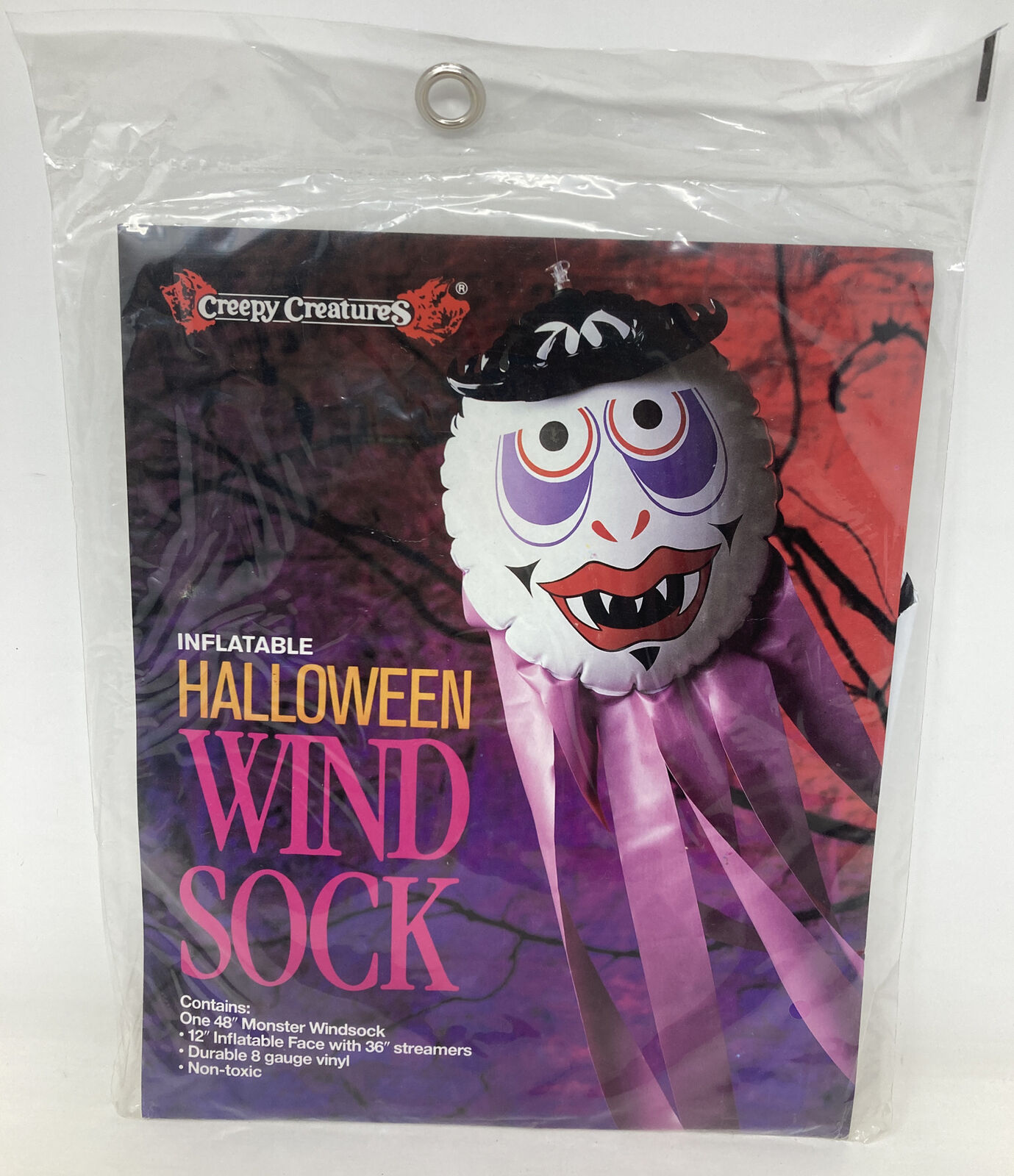 1988 Creepy Creatures Inflatable Halloween Wind Sock 48\