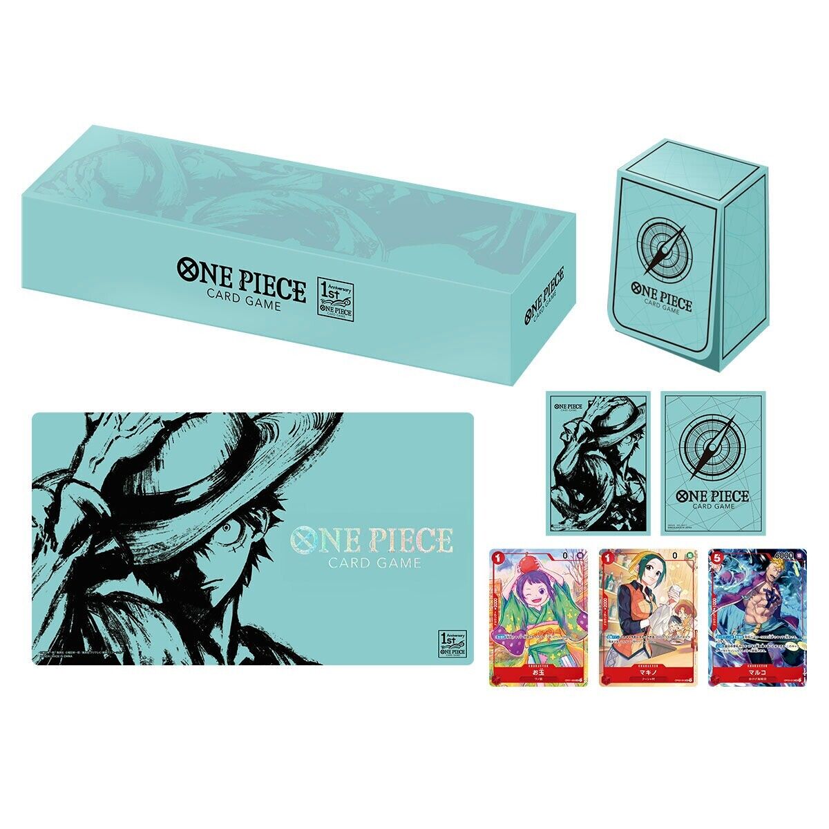 ONE PIECE Card Game 1st ANNIVERSARY Set Complete Promo Card with BOX BANDAI