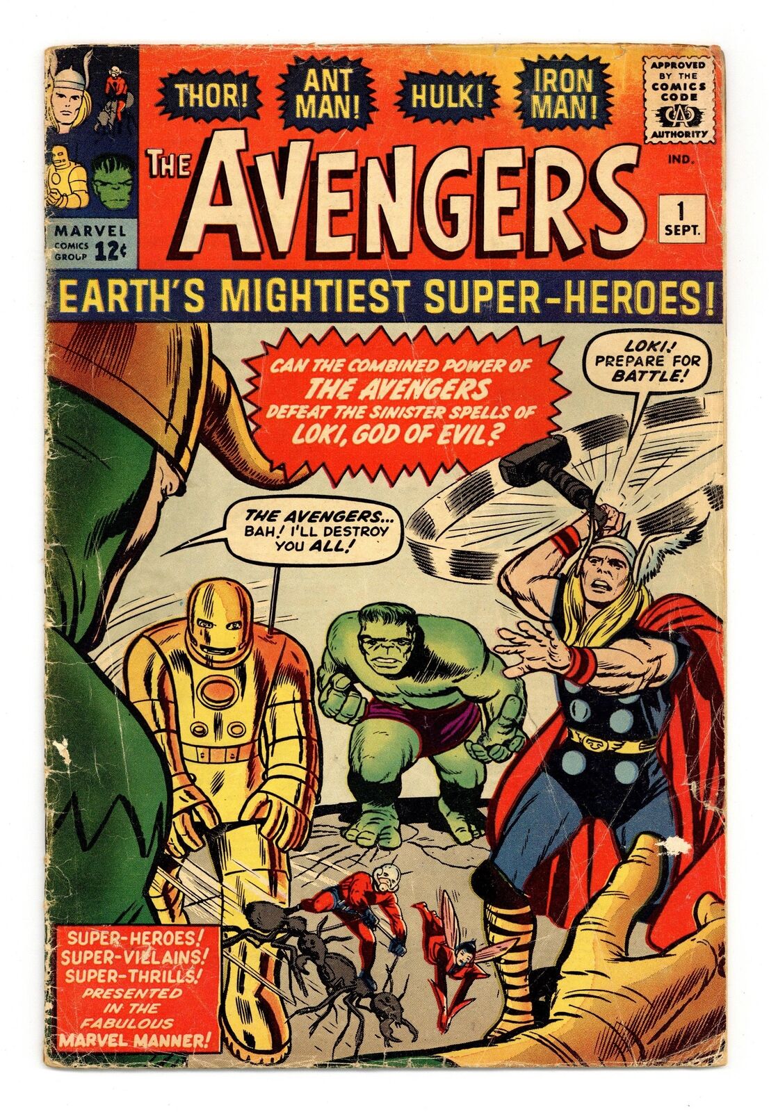 Avengers #1 GD- 1.8 1963 1st app. the Avengers