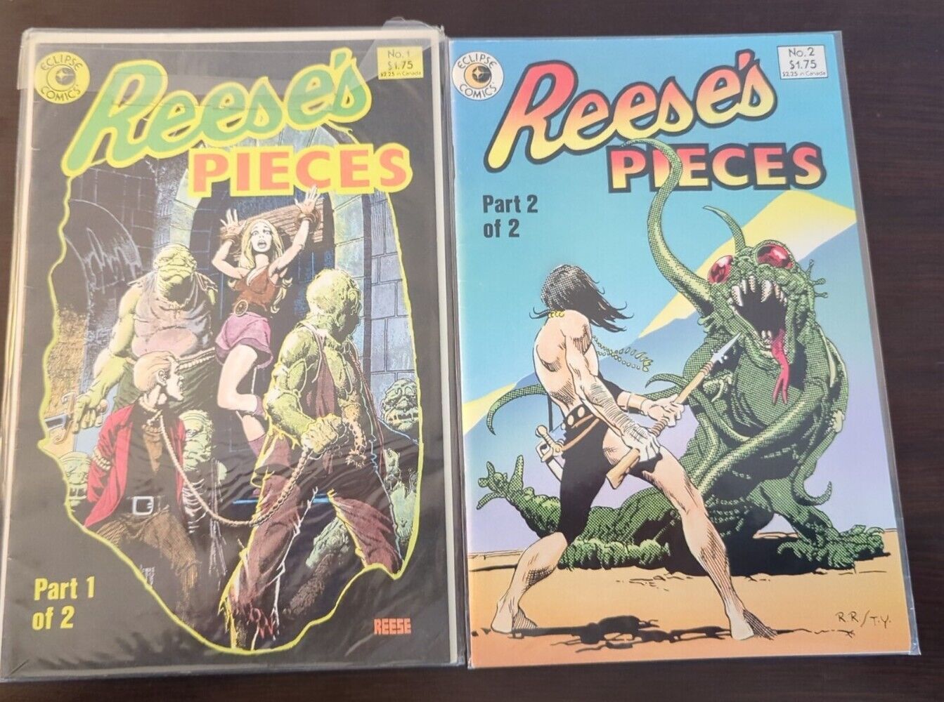 Vintage Reese\'s Pieces #1-2 - Eclipse Comic 1985 - Rare - Vg+/Nm