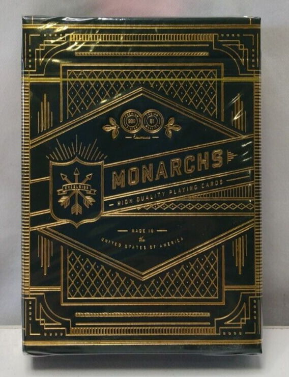 Theory11 Monarchs Green Playing Cards New