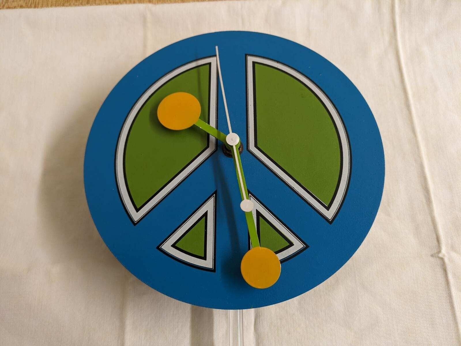 Vtg. MCM mod Westclox Peace Time Lolli Clock.