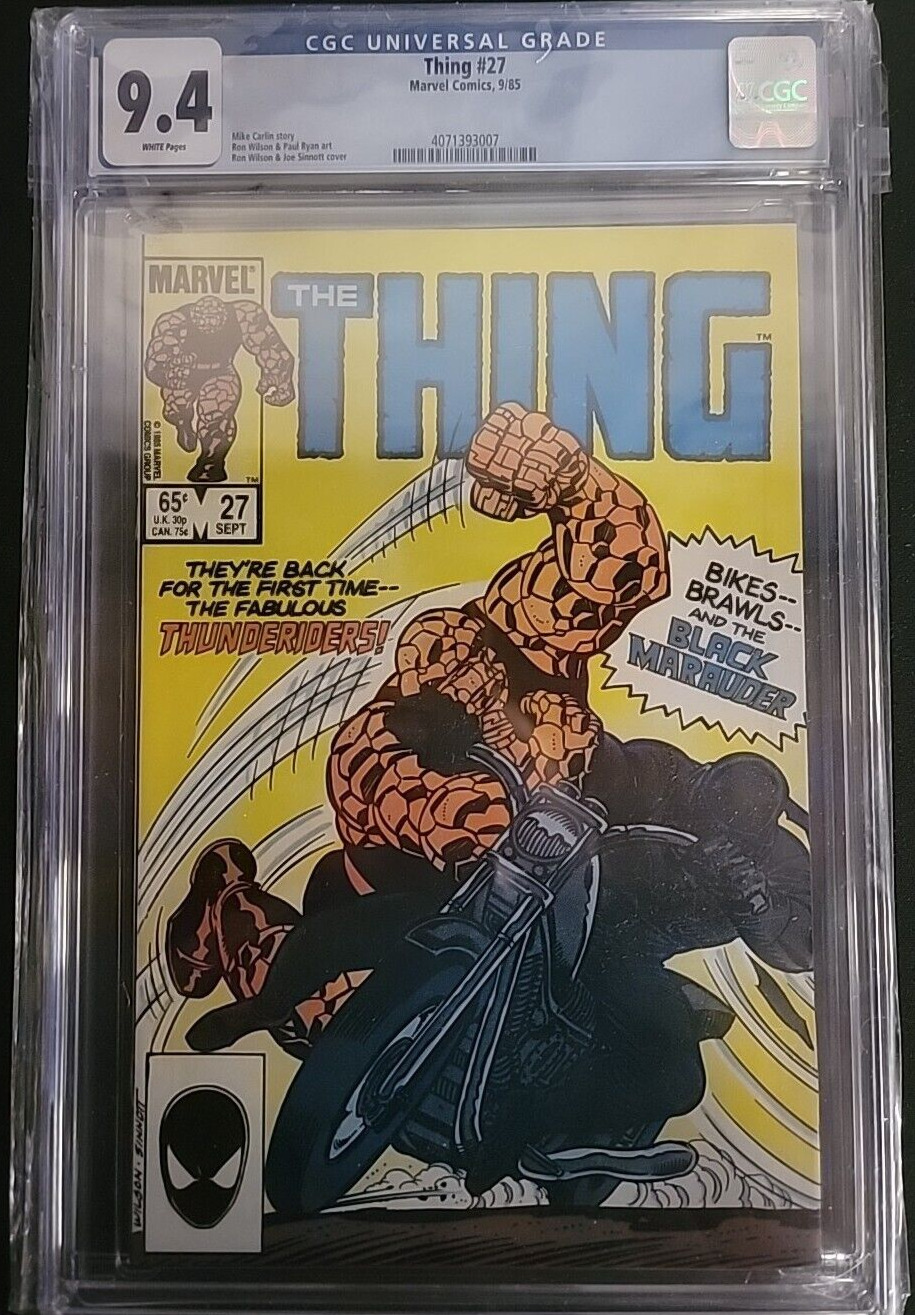 Thing #27 CGC 9.4 (Sep 1985, Marvel) White Pages 1st Sharon Ventura (Ms. Marvel)