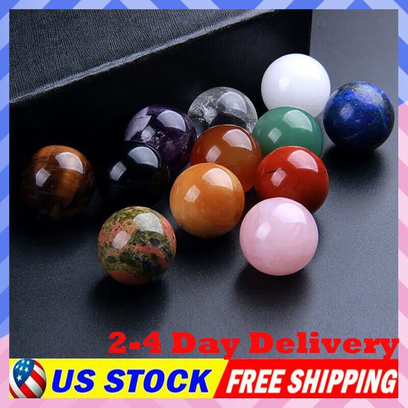 Wholesale Mixed 10/30 Pcs Natural Ball Quartz Crystal Sphere Reiki Healing Beads