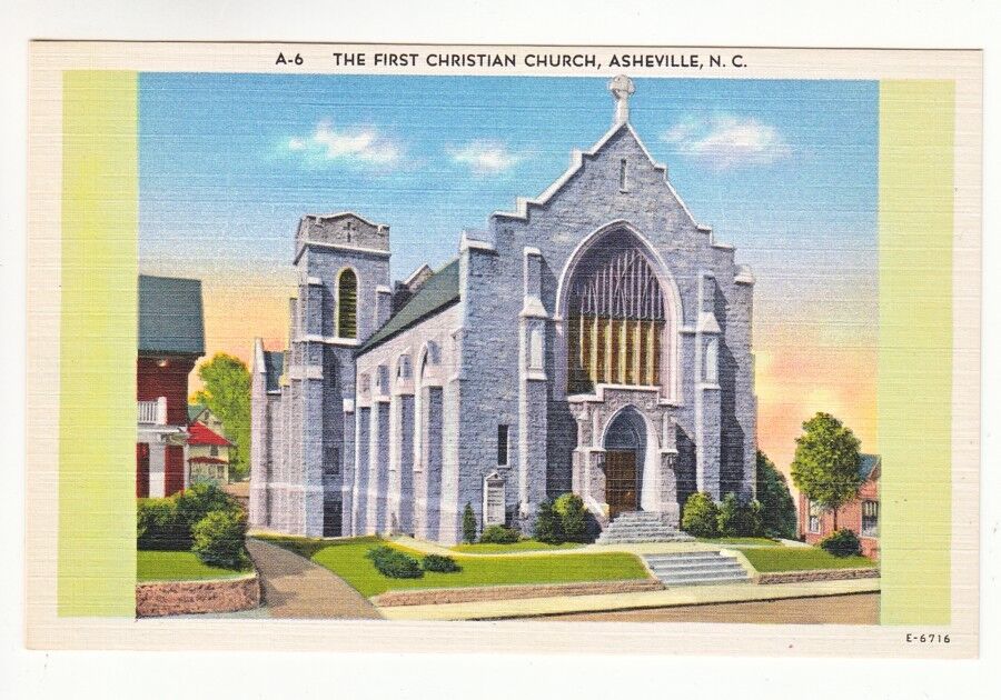 Postcard: First Christian Church, Asheville, N.C.