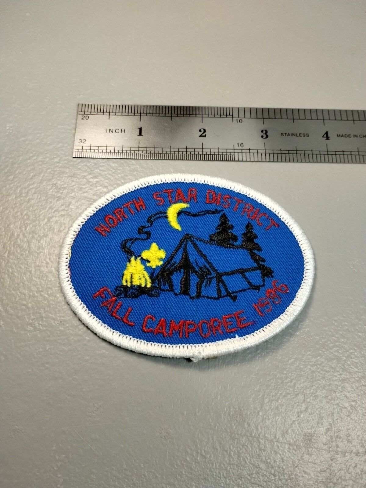 Vintage 1986 North Star District Fall Camporee Boy Scouts Patch VG+ (A3)