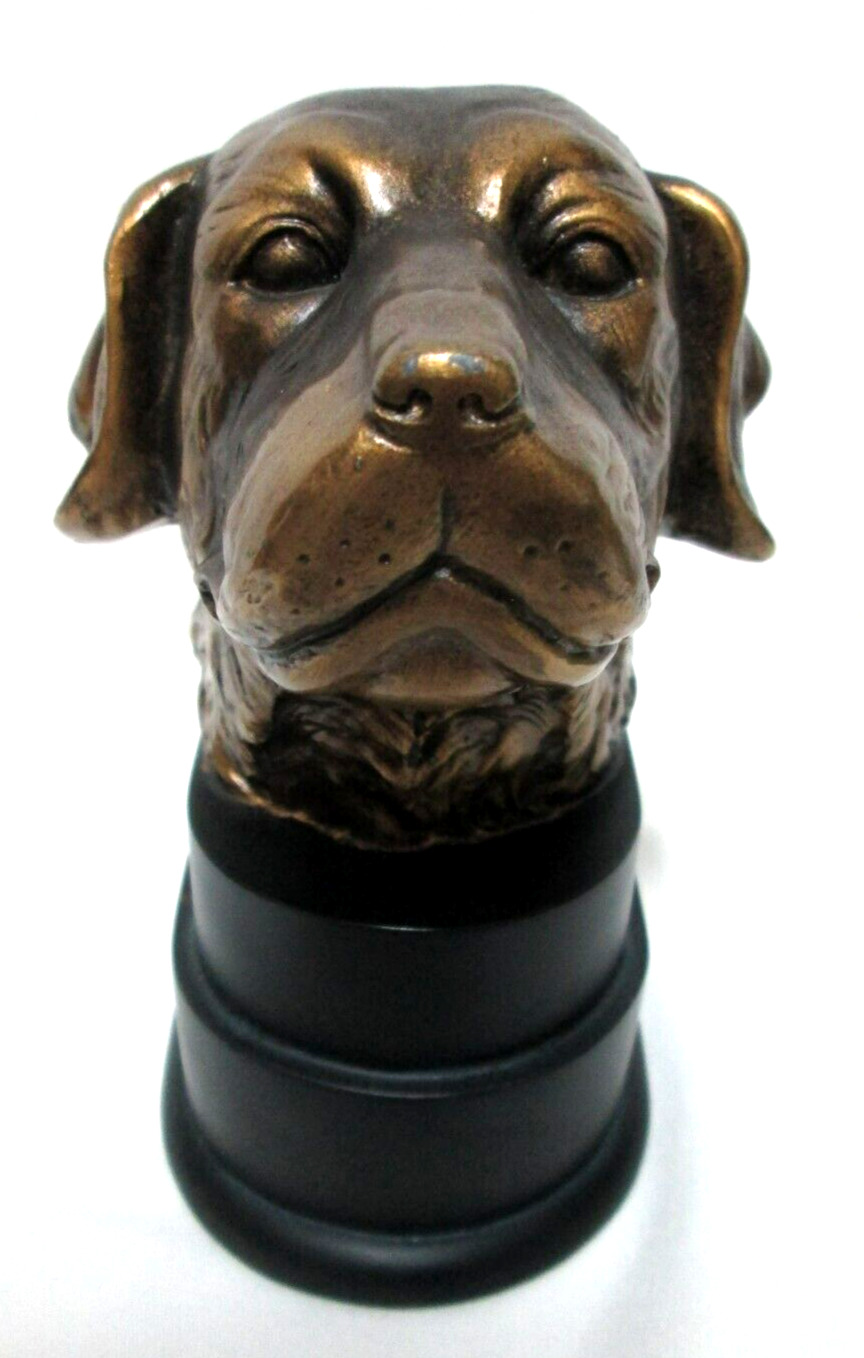 Dog Head Statue Figurine Sculpture Bookend Bronze Heavy 5 lbs