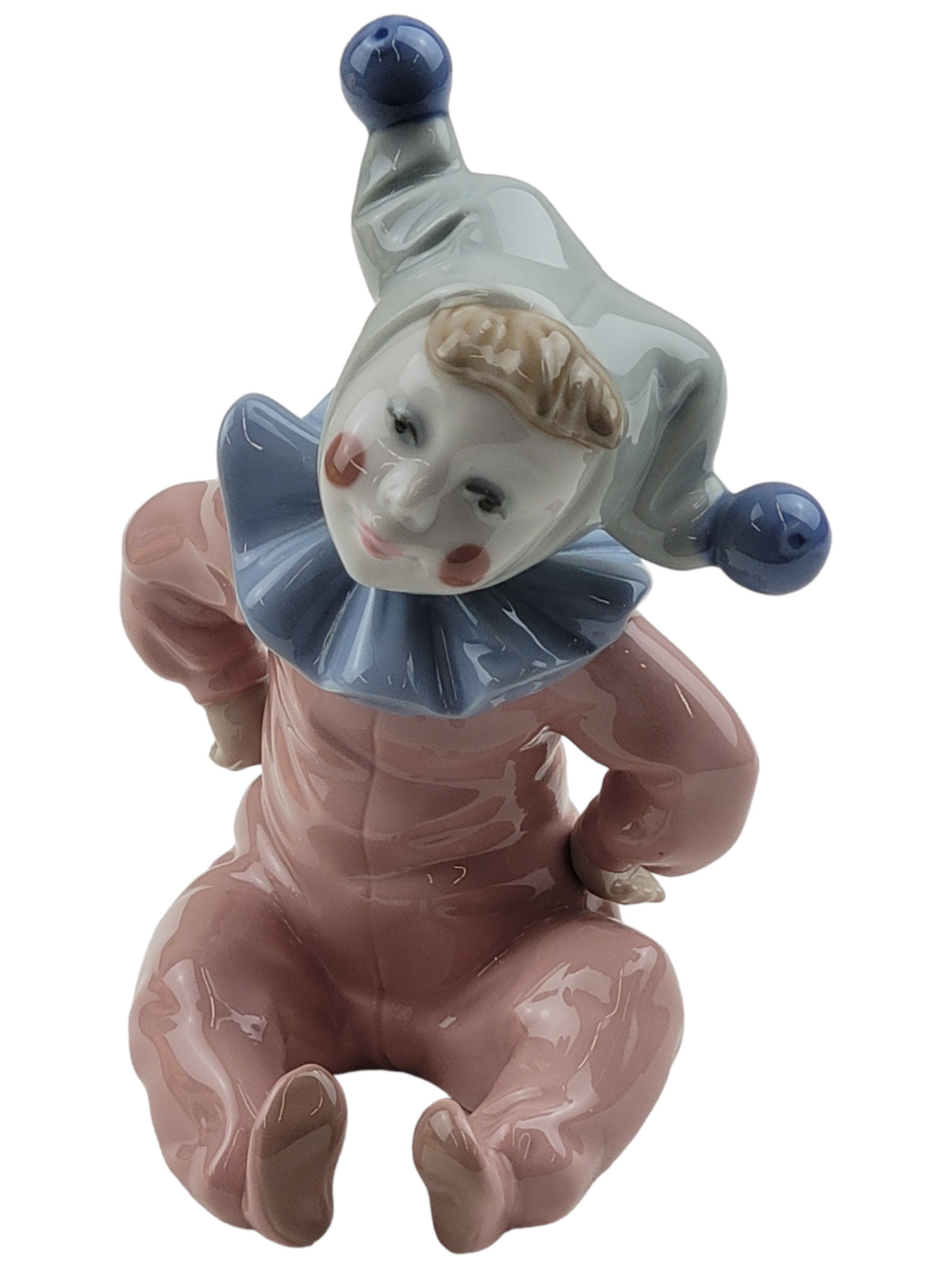 NAO by Lladro Boy Circus Clown Jester Sitting Figurine \