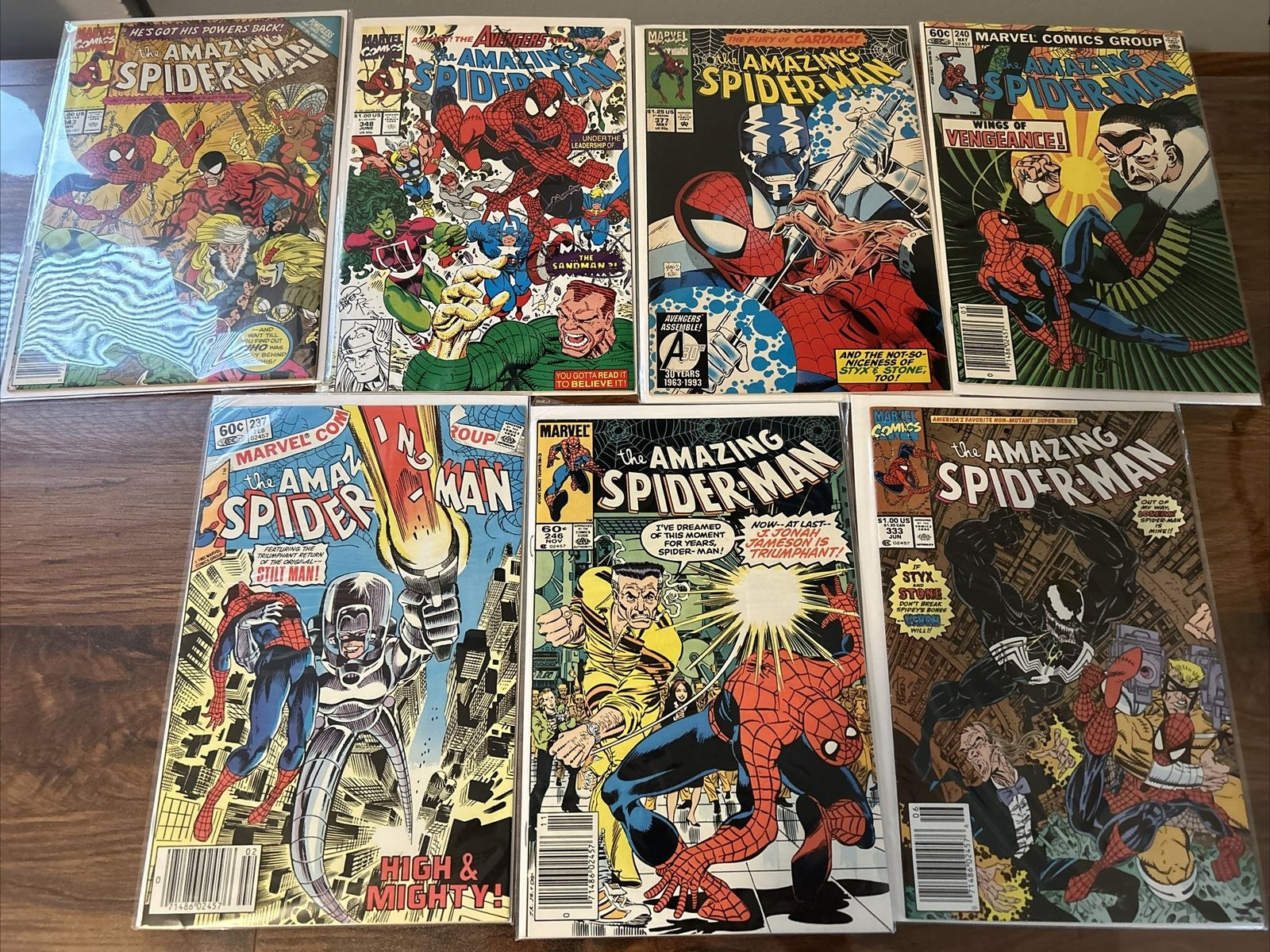 The Amazing Spider-Man Lot of 7 Comics / Marvel Comics Spider Man Early 90\'s