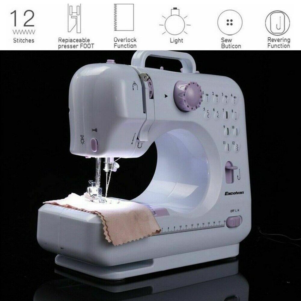 Portable Sewing Machine Electric Crafting Mending Machine 12 Built-In Stitches