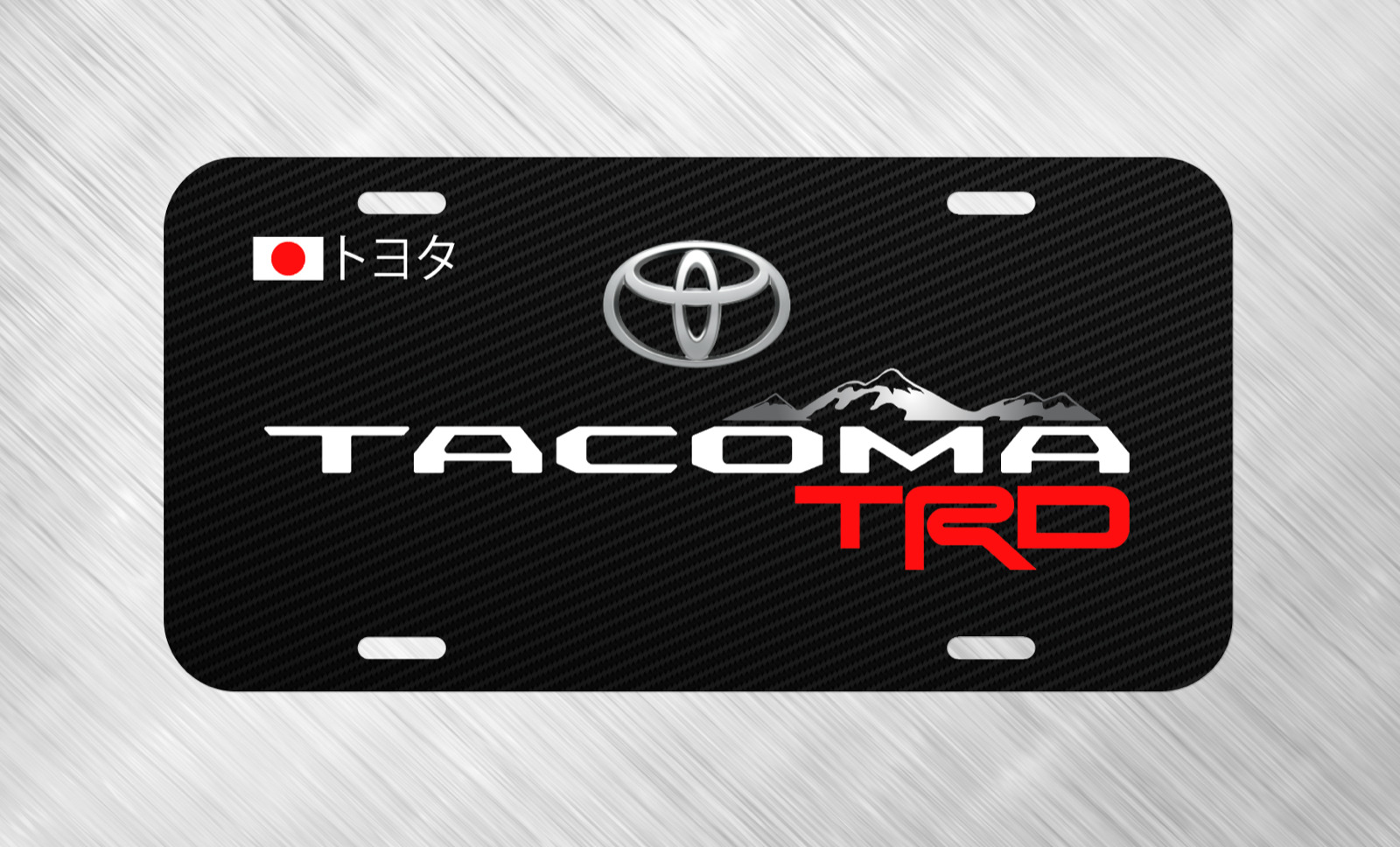 Simulated Carbon Fiber Tacoma Toyota TRD License Plate Auto Car Tag  