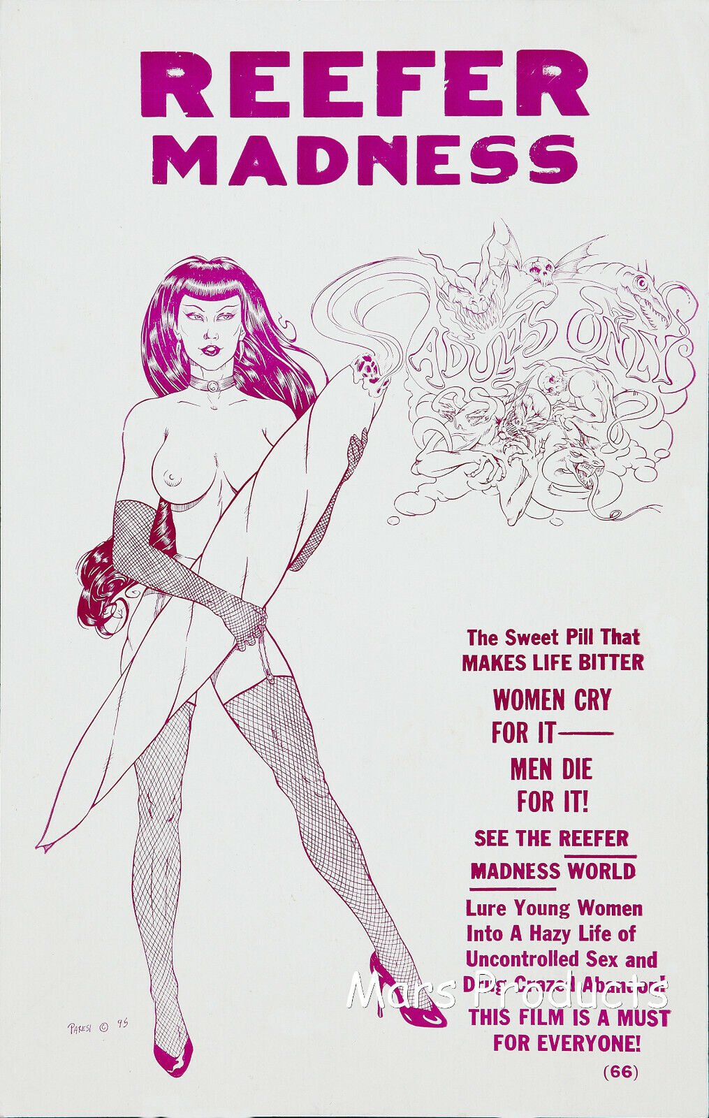 Vintage Anti-Marijuana Reefer Madness Weed Poster 16x24