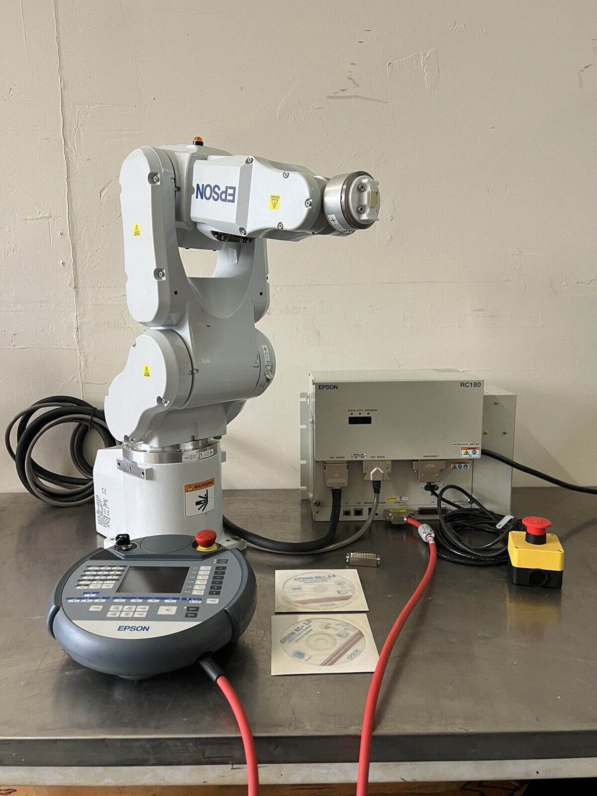 Seiko EPSON 6-Axis Robot C3-A601S CONTROLLER RC180 & TP1 Teach Pendant +Software