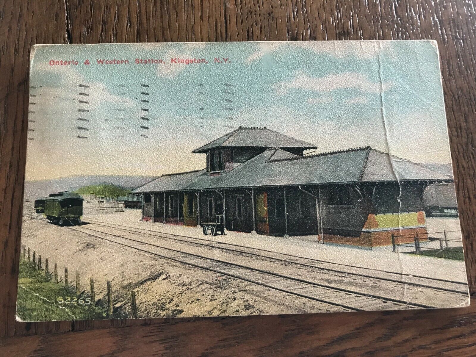 Ontario & Western Station Railroad Kingston New York Postcard