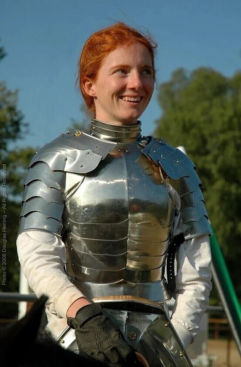 Christmas 18 Ga Steel Armor SCA Lerp knight Shoulder Medieval Lady Jacket set