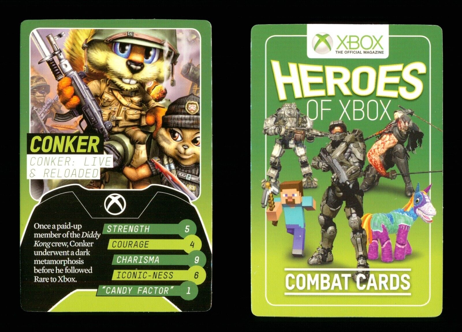 1 x info card Heroes of Xbox Conker Live & Reloaded - S51
