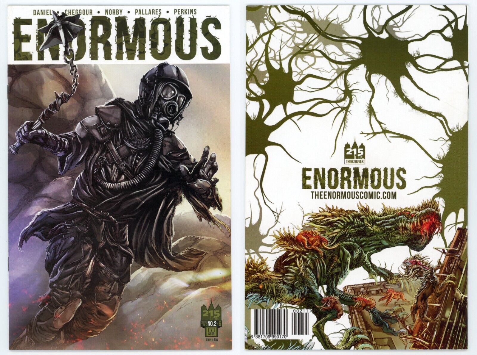 Enormous #8 (NM+ 9.6) Monster Tim Daniel Story Mehdi Cheggour Cover 2014 215 Ink