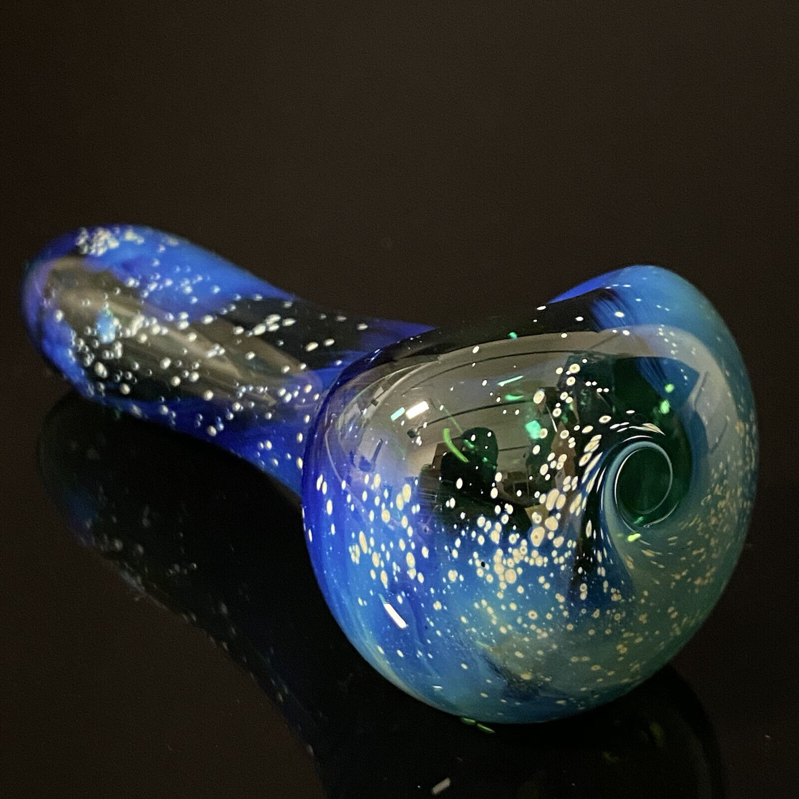 USA - 4.5” Galaxy Green Space Glass Pipe Bowl Hand Pipes Tobacco