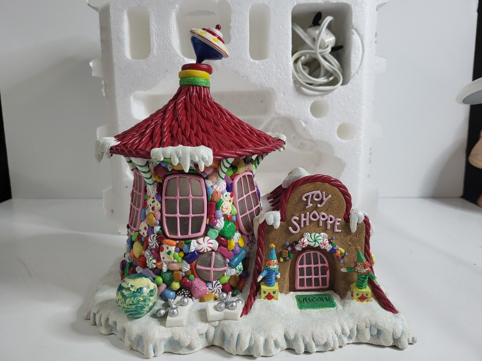 VTG Danbury Mint Gingerbread Toy Shoppe Lighted House Christmas Village BOXED 