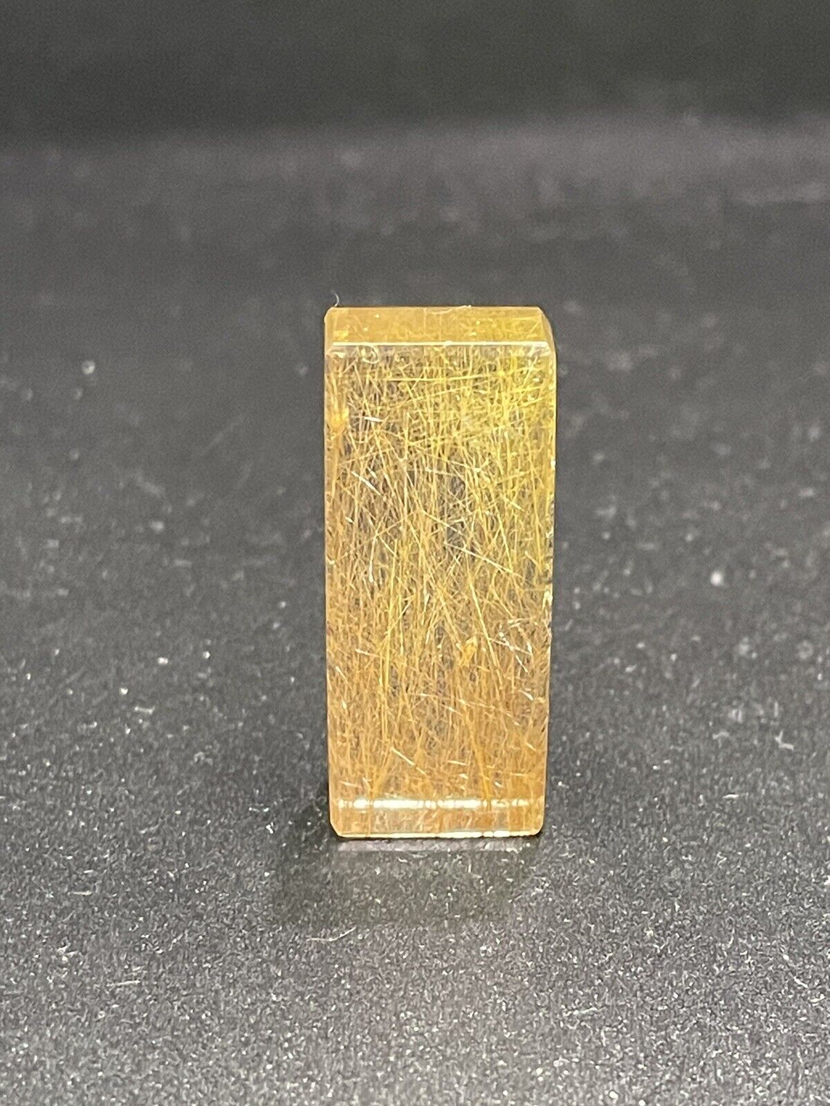 ( 14g) 36 x 15 x 10mm Natural Gold hair Rutilated Quartz Crystal gemstone AAAAA