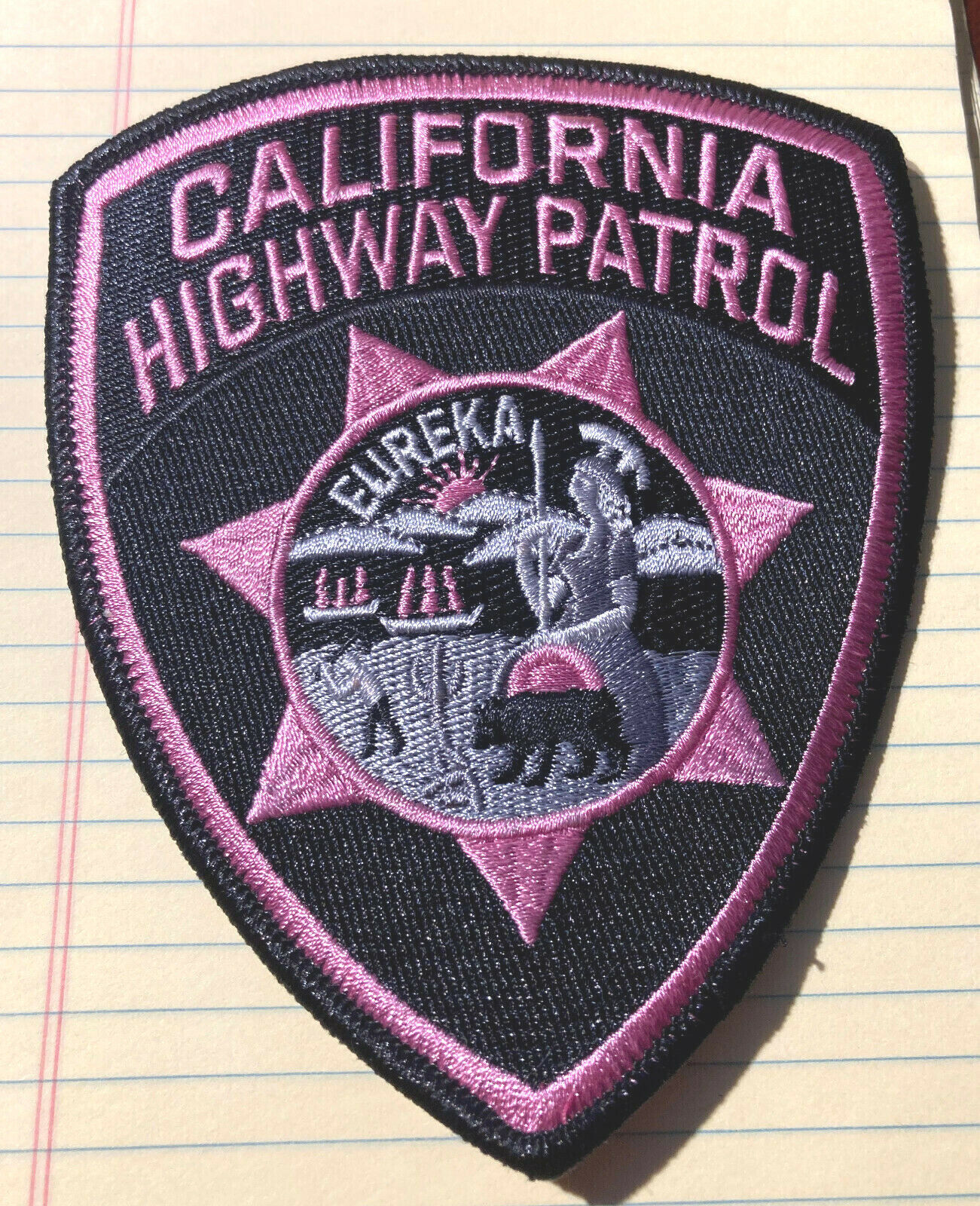 California Highway Patrol CHP Pink Breast Cancer Police Patch