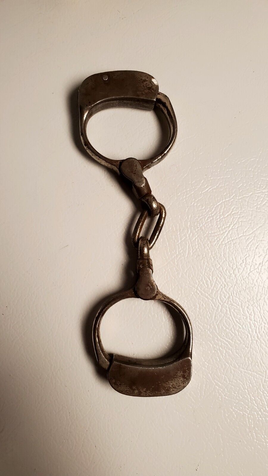 Antique 1882 Beam Prison Handcuffs With Key