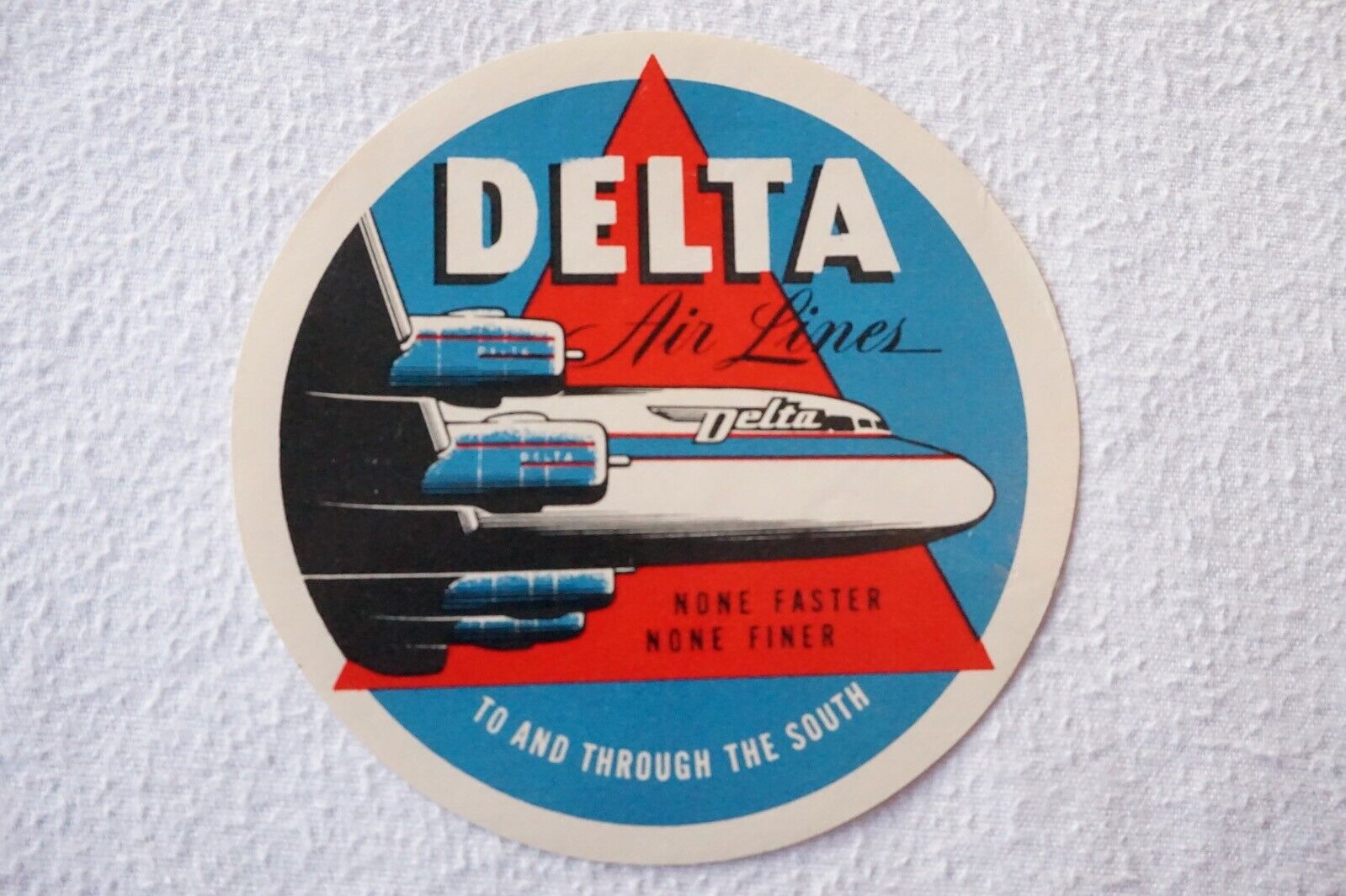Delta Air Lines None Faster None Finer Airline Luggage Label