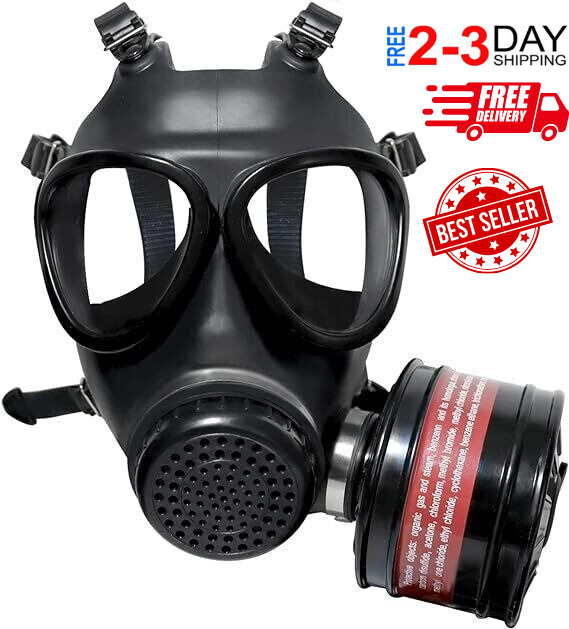 Gas Masks Survival Nuclear and Chemical, Full Face Respirator Mask with 40MM ...