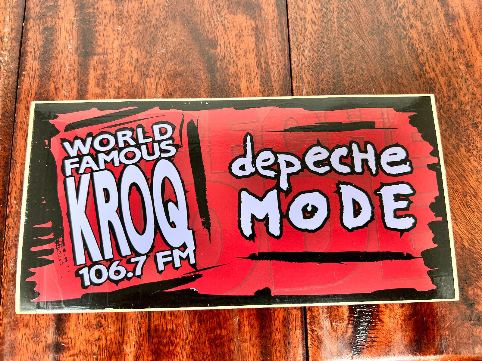 Vintage Depeche Mode KROQ 106.7 FM Sticker Rare World Famous KROQ David Gahan