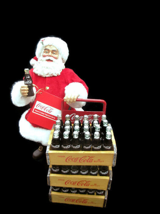 Coca-Cola Handcrafted Kurt S Adler Fabriche Santa with Delivery Cart - 2015