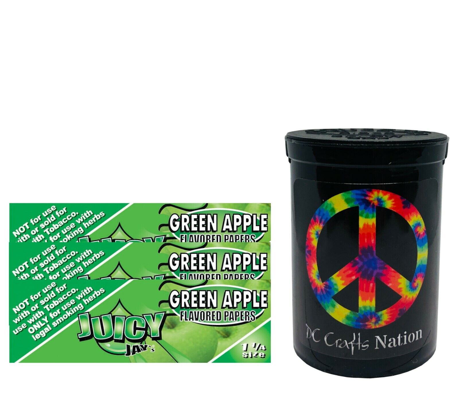 Juicy Jay\'s Green Apple Papers 1.25 3 Packs & Child Resistant Fresh Kettle