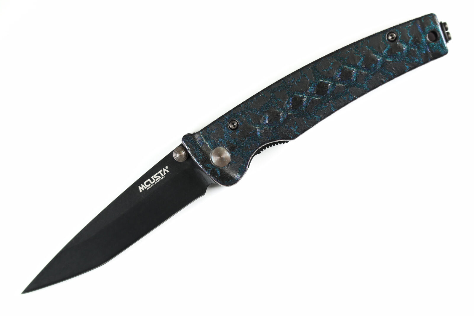Mcusta MC-4BC-D7 Seki Japan Limited Katana Black/Teal Tanto Pocket Knife