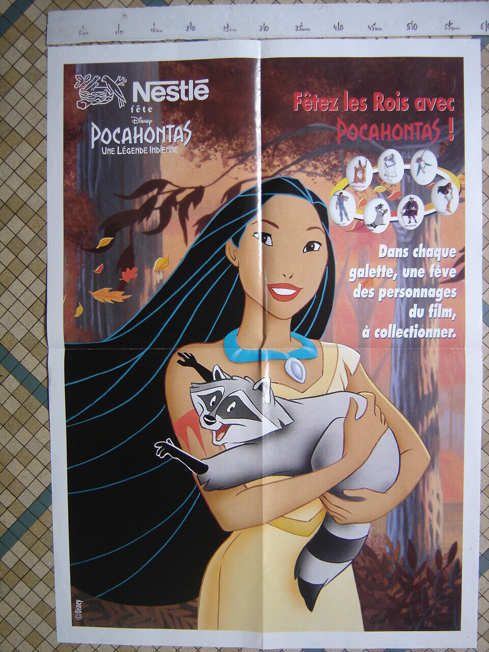 WALT DISNEY 1995 Nestle CINEMA Indian Legend Pocahontas Poster
