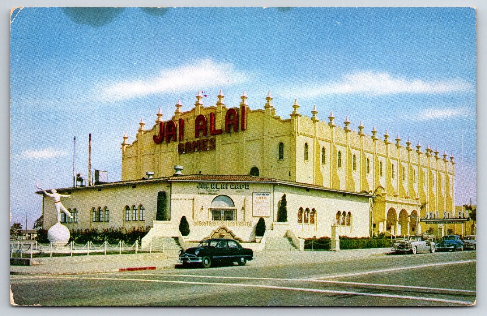 Tijuana Mexico The Fronton Palace Jai Alai Games Vintage Mike Roberts Postcard