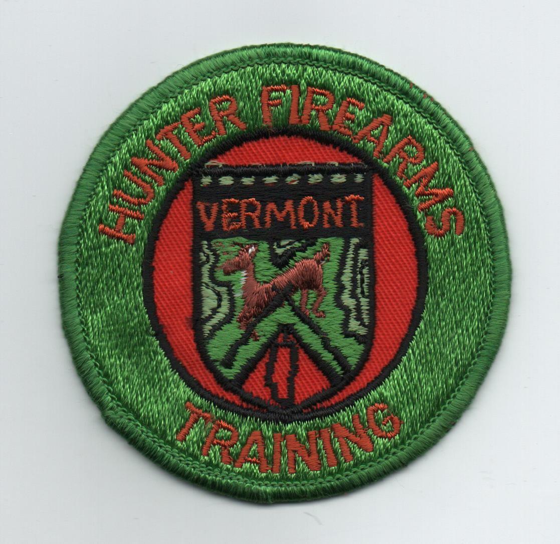Vermont Fish & Wildlife, Hunter Firearms Training Patch, Mint