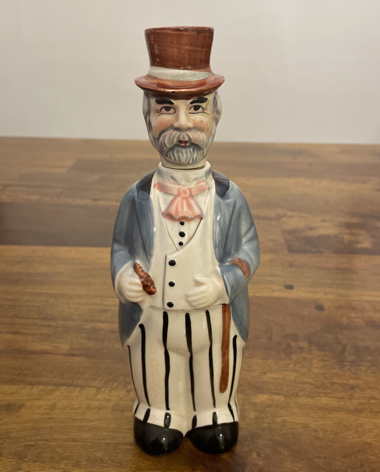 Vintage Diaper Fancy Man With Top Hat Cigar Decanter Figure Marked Japan