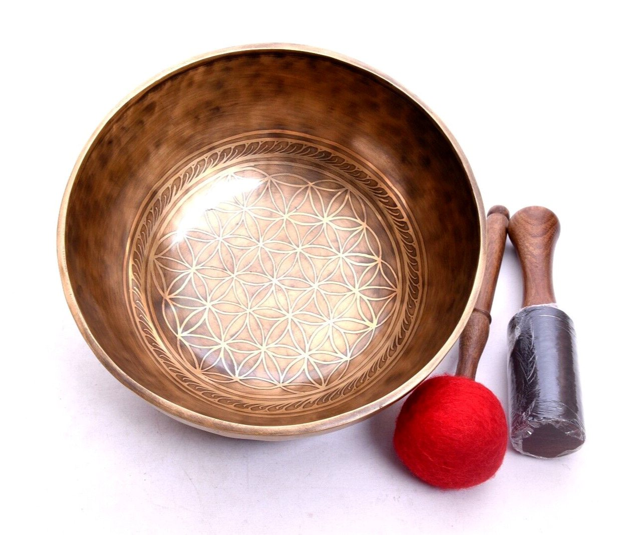 23 cm flower of life scared geometry Tibetan singing bowls - 9 inch mantra bowls