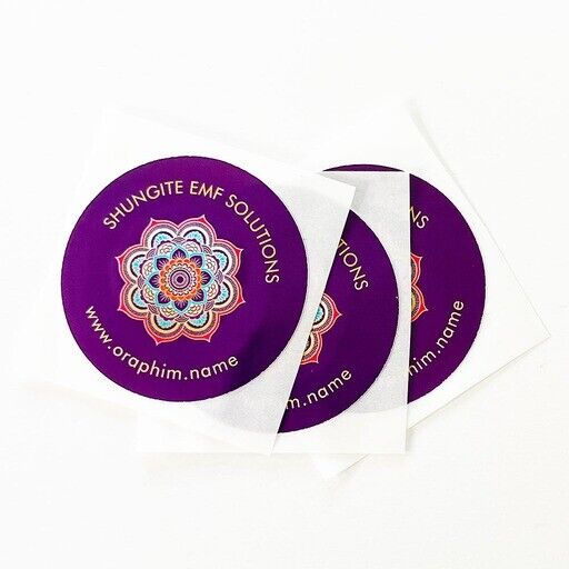 Shungite EMF C60 Protection Stickers -Powerful Effective, Radiation Removal.