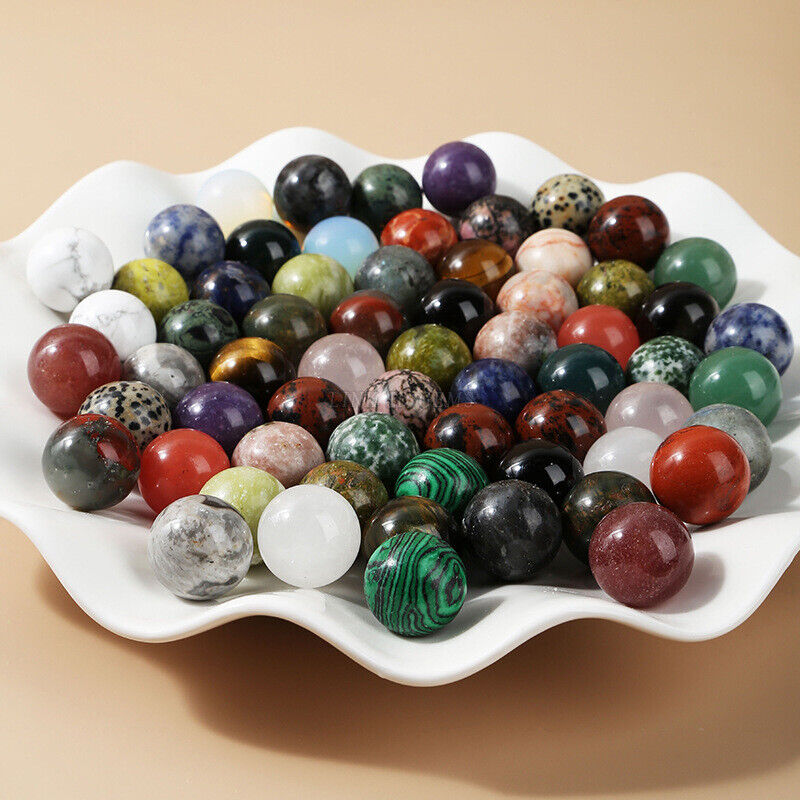 Wholesale 10 20/30 Pcs Mixed Natural Quartz Crystal Sphere Reiki Healing Beads