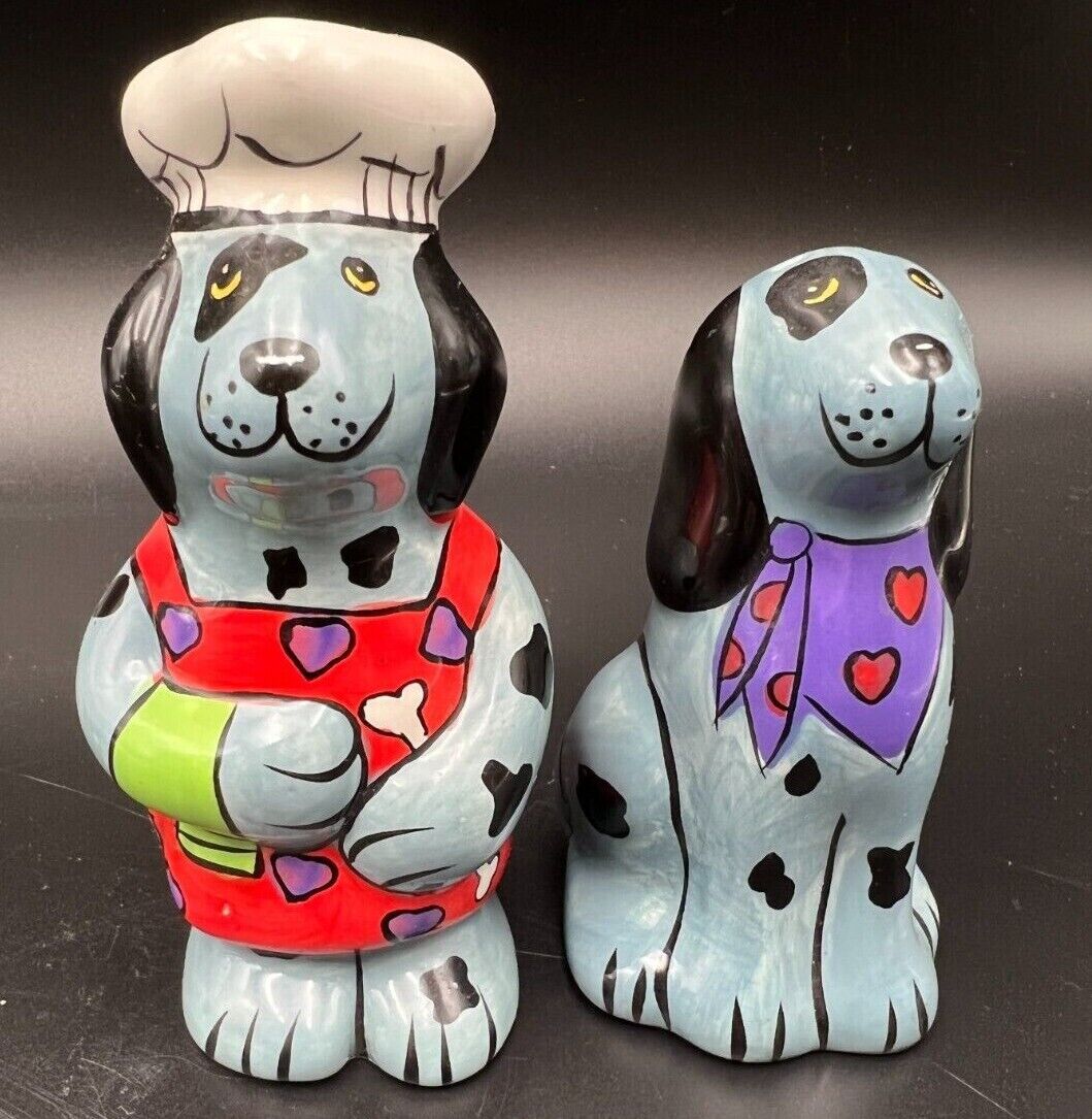 Anthropomorphic Puppy Dog Salt Pepper Shakers