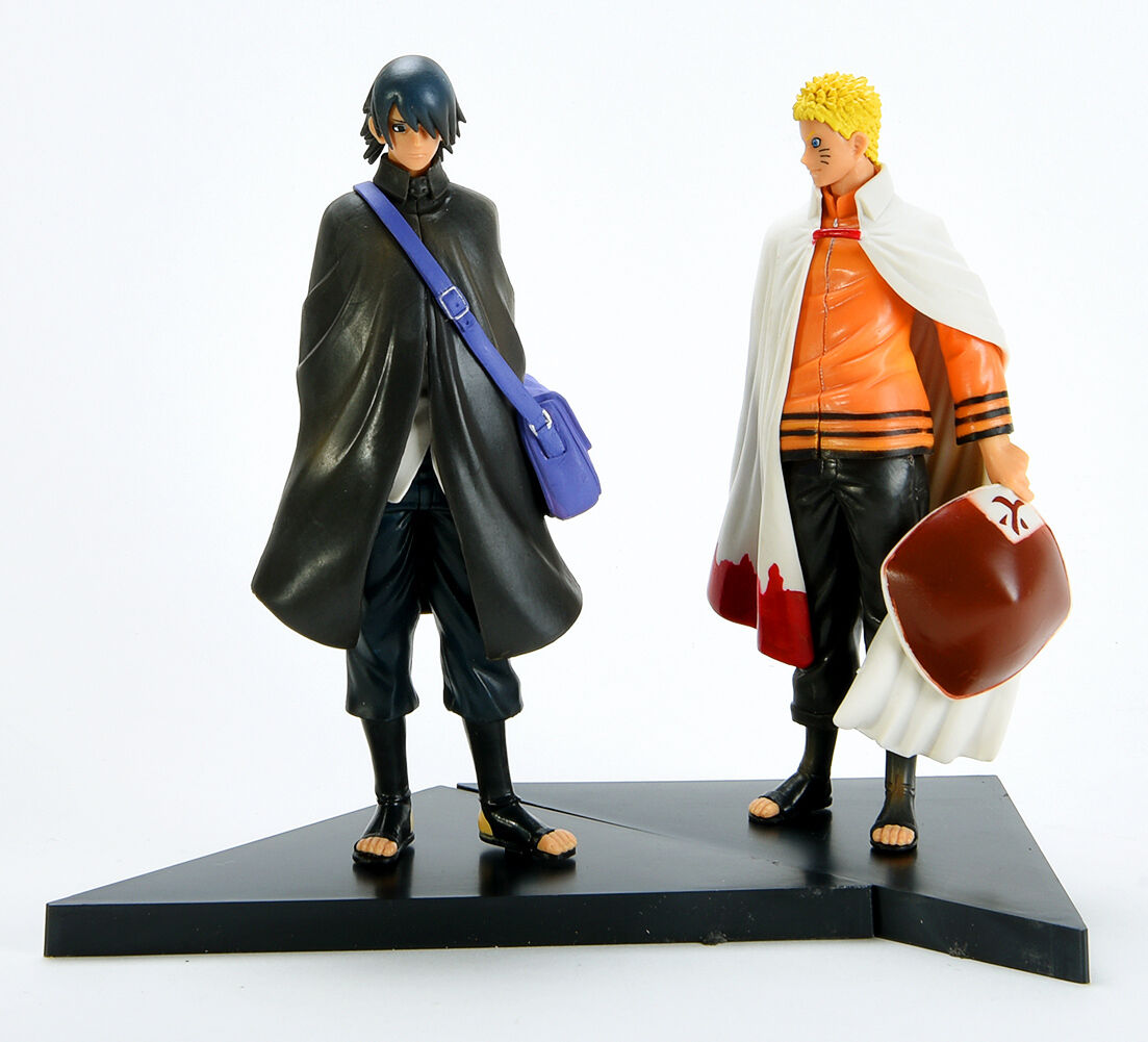 Naruto Movie The Last Uzumaki Sasuke Uchiha Figures Anime Toy 2 pcs New 16cm 6