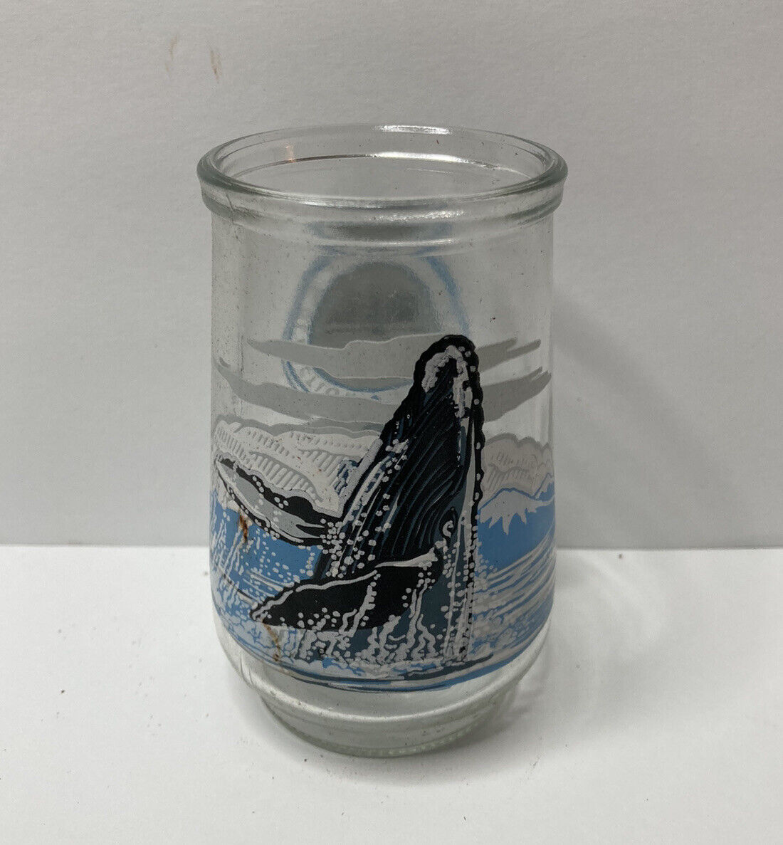 Welch's Jelly Jar Glass Humpback Whale WWF Endangered Species series 6