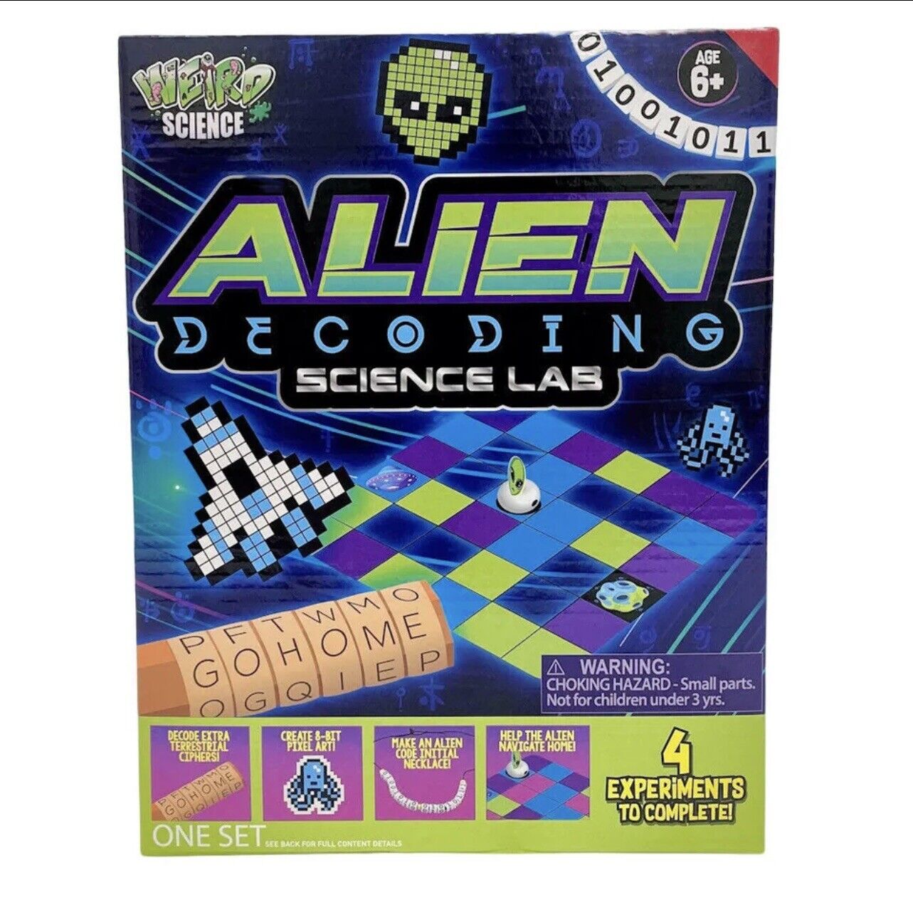 Weird Science Alien Decoding Science Lab, 4 Experiments To Complete For Kids