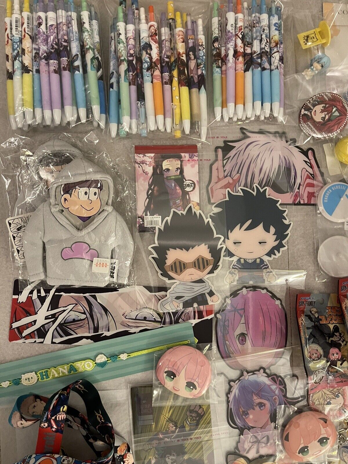 New Anime Keychain, Pens, Stickers, Accessories, Mini Cloth Banners, Lanyards