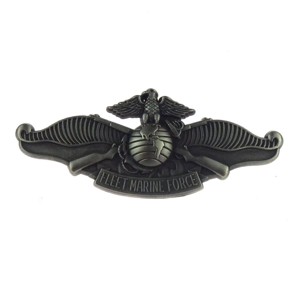 US USMC Navy Fleet Marine Force Warfare Device Wings Metal Badge Pin Insignia
