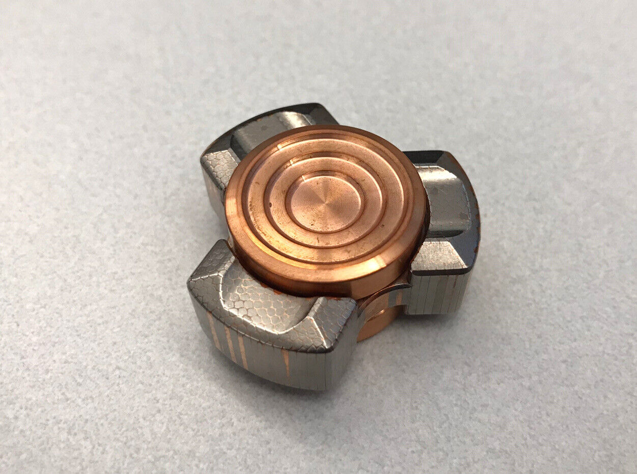 Small Filament Superconductor Tri Fidget Spinner with Copper Buttons - Rare EDC