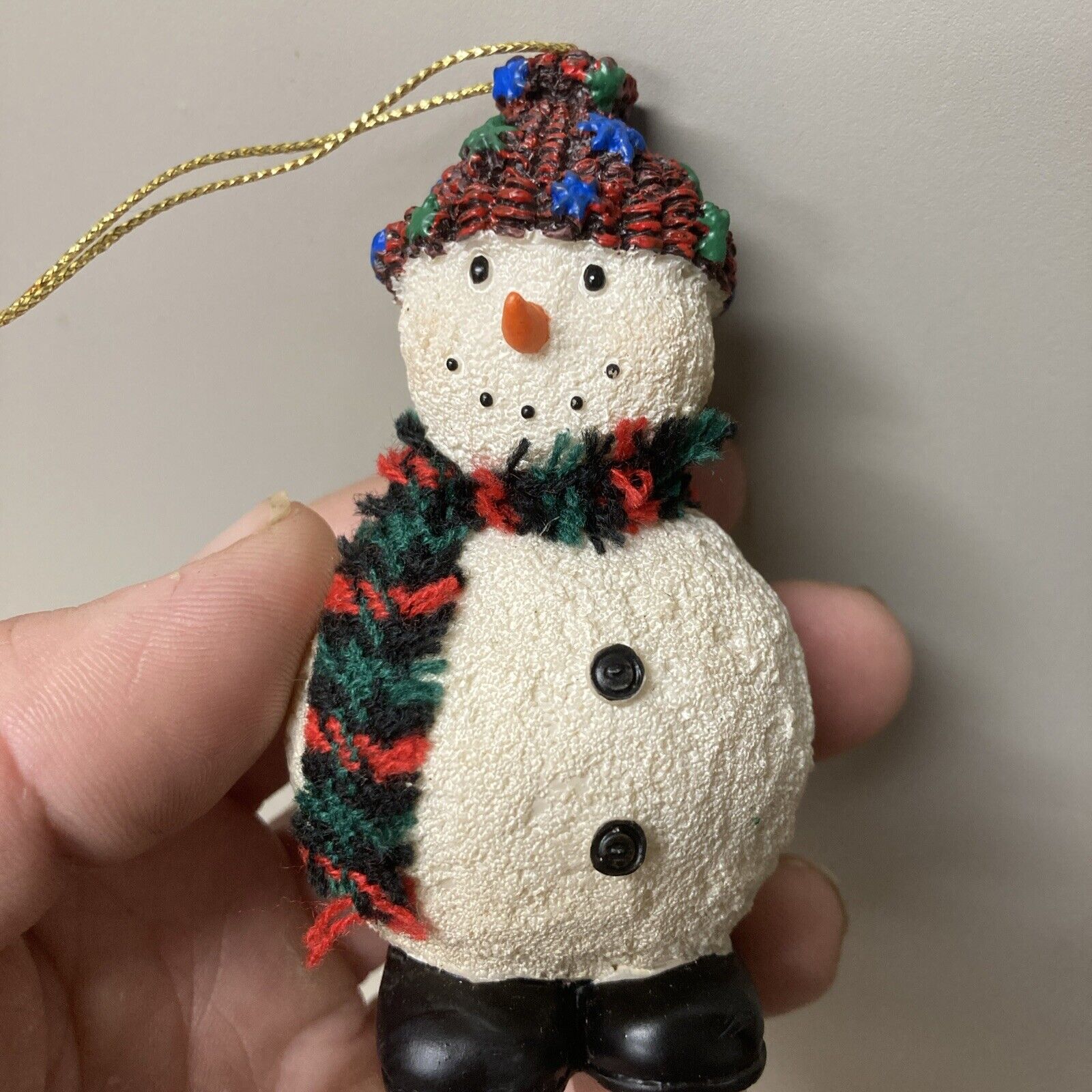 Coolest snowman, yet made out of clay, and very unique ornament. Beautiful
